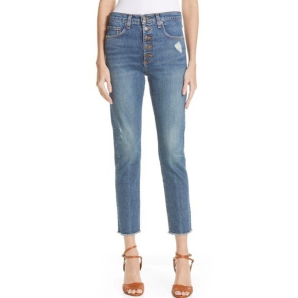 Veronica Beard Denim - Veronica Beard Faye 11” Skinny Jean in Terrain Wash Distressed Size 31